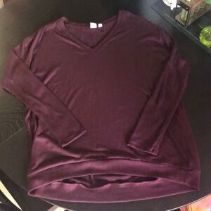 GAP Women's Purple V-Neck Top
